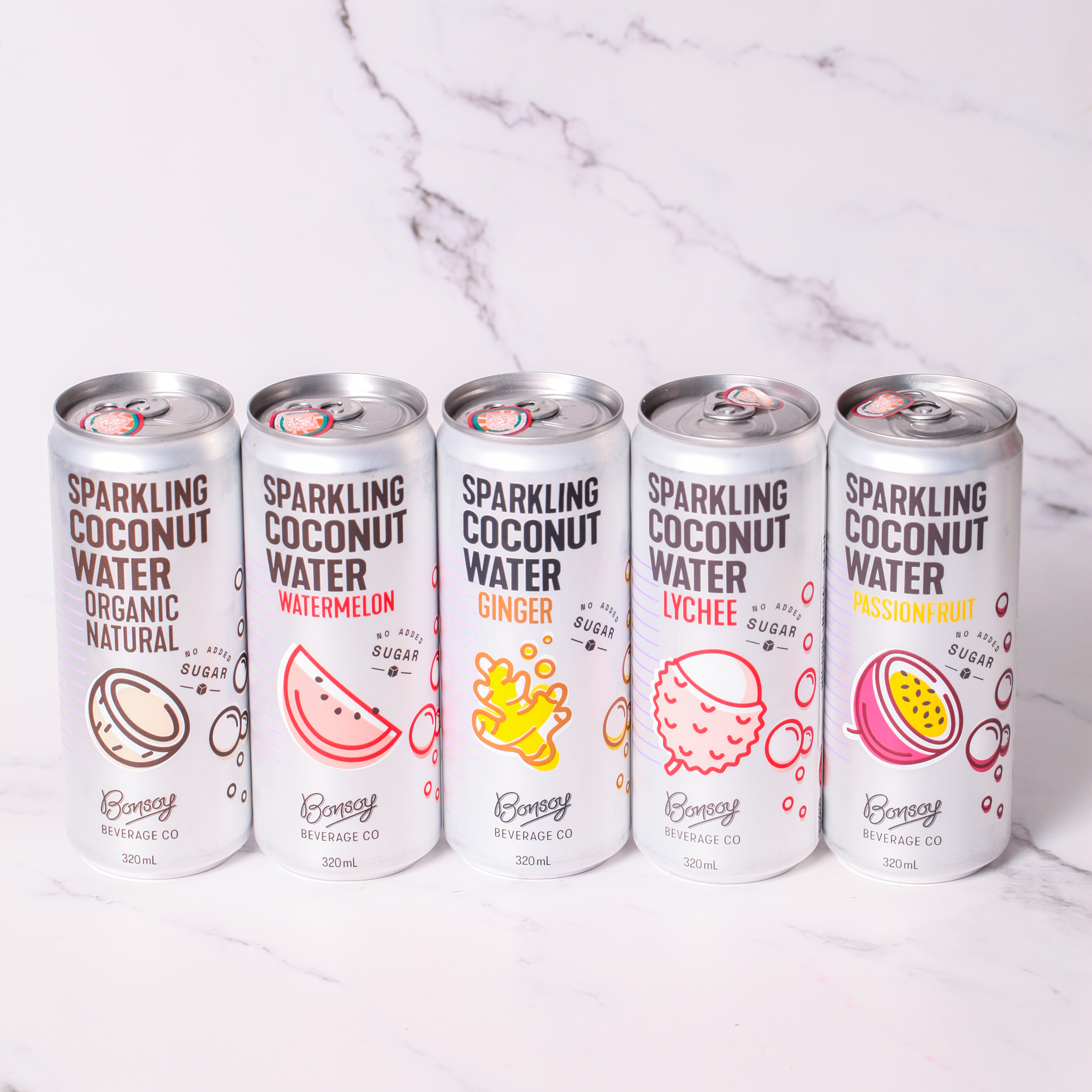 Sparkling Coconut Water with Lychee - Bonsoy